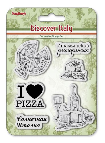 Набор штампов 10,5*10,5см Итальянские каникулы. Итальянский ресторанчик SCB4904014