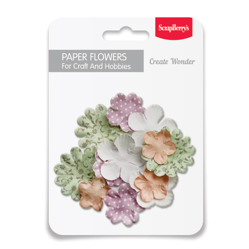 Набор бумажных цветочков Дизайн 8, 20 штук