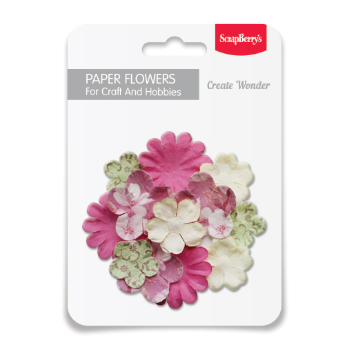 Набор бумажных цветочков Дизайн 11, 20 штук