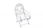 Металлический мини стул белый 4*7.5см SCB271025