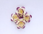 Цветы сакуры, набор 4 шт, диам 3,5 см, бело-фиолетовые