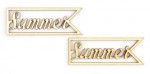 Лазерные вырубки из дерева 2шт/уп - Summer 4,8*1,7см SCB4400157